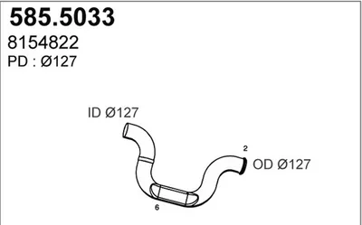 Tubo de escape ASSO 585.5033