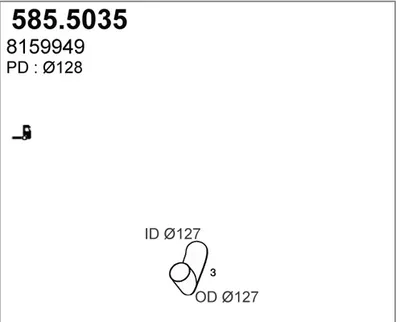 Tubo de escape ASSO 585.5035