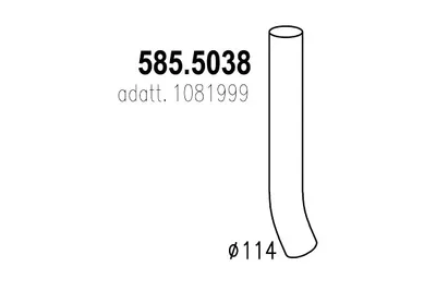 Tubo de escape ASSO 585.5038