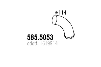 Tubo de escape ASSO 585.5053