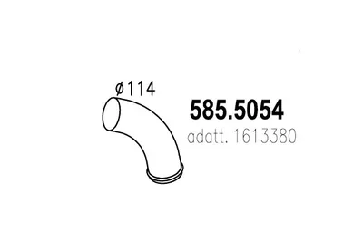 Tubo de escape ASSO 585.5054