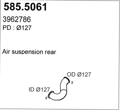 Tubo de escape ASSO 585.5061