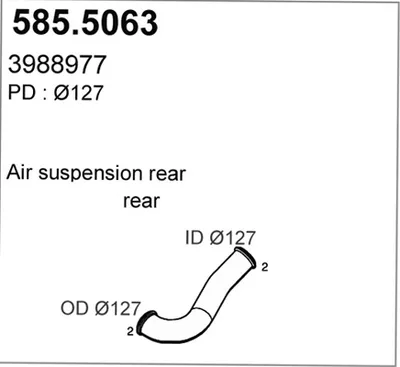 Tubo de escape ASSO 585.5063