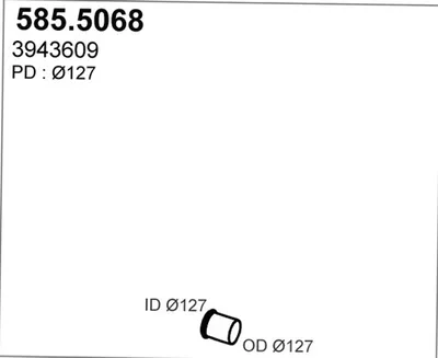 Tubo de escape ASSO 585.5068