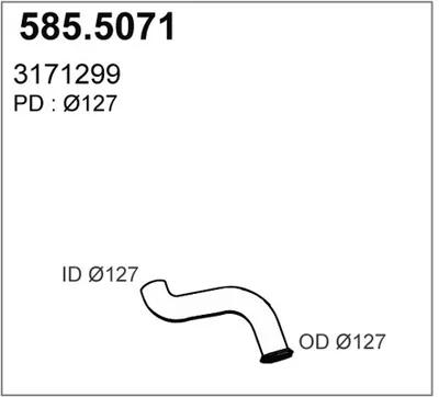 Tubo de escape ASSO 585.5071