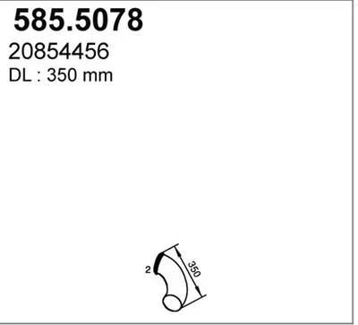 Tubo de escape ASSO 585.5078