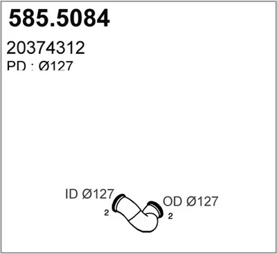 Tubo de escape ASSO 585.5084
