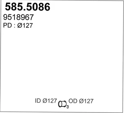 Tubo de escape ASSO 585.5086