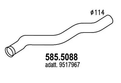 Tubo de escape ASSO 585.5088