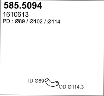Tubo de escape ASSO 585.5094