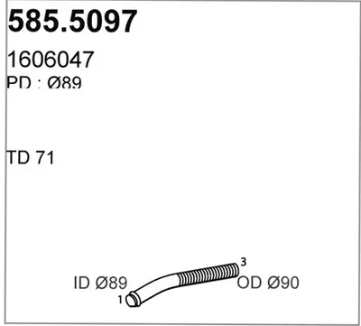 Tubo de escape ASSO 585.5097