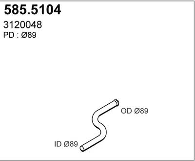 Tubo de escape ASSO 585.5104