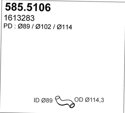 Tubo de escape ASSO 585.5106