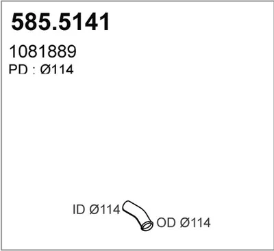 Tubo de escape ASSO 585.5141