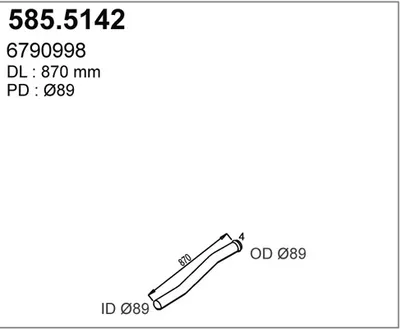 Tubo de escape ASSO 585.5142