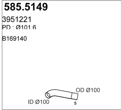 Tubo de escape ASSO 585.5149