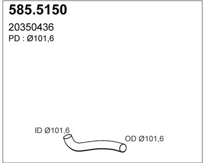Tubo de escape ASSO 585.5150