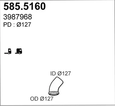 Tubo de escape ASSO 585.5160