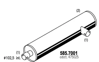 Silenciador central/posterior ASSO 585.7001