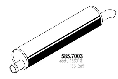Silenciador central/posterior ASSO 585.7003