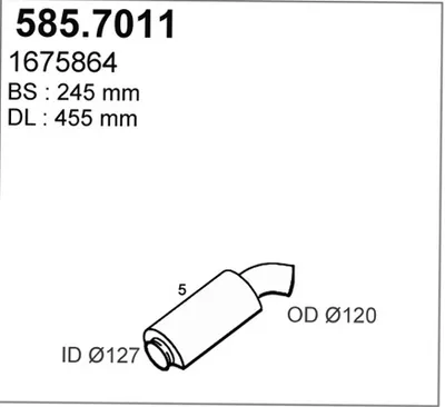 Silenciador central/posterior ASSO 585.7011
