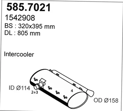 Silenciador central/posterior ASSO 585.7021