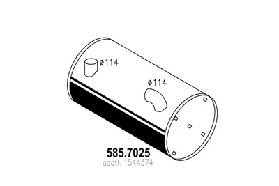 Silenciador central/posterior ASSO 585.7025