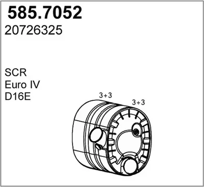 Silenciador central/posterior ASSO 585.7052