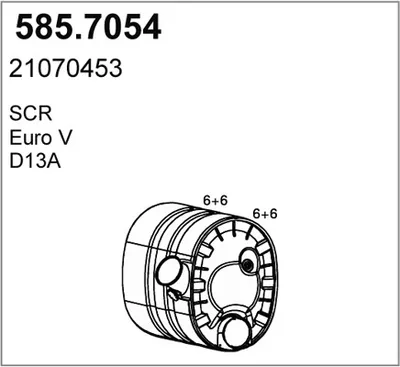 Silenciador central/posterior ASSO 585.7054