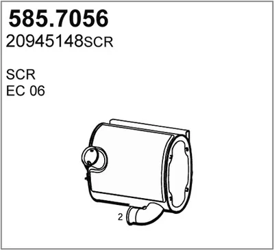 Silenciador central/posterior ASSO 585.7056