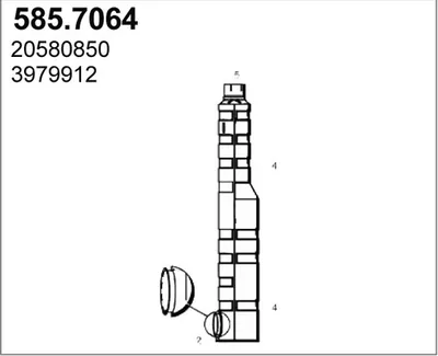 Silenciador central/posterior ASSO 585.7064