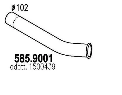 Tubo de escape ASSO 585.9001