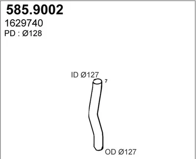 Tubo de escape ASSO 585.9002