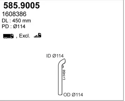 Tubo de escape ASSO 585.9005
