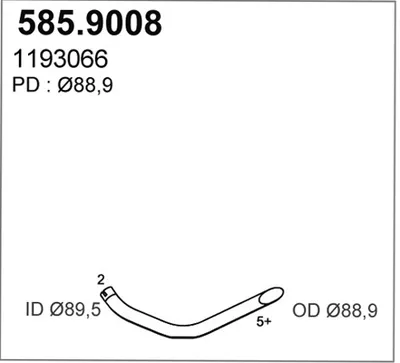 Tubo de escape ASSO 585.9008