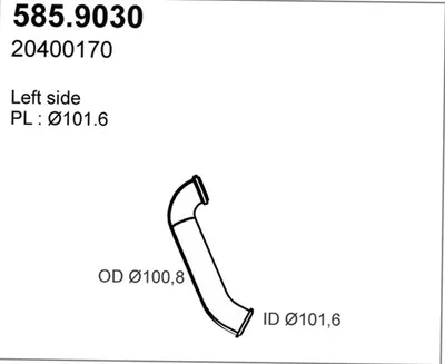 Tubo de escape ASSO 585.9030