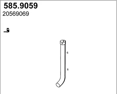 Tubo de escape ASSO 585.9059