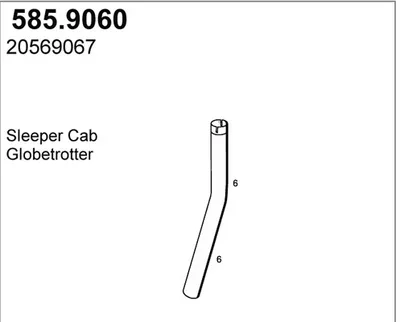 Tubo de escape ASSO 585.9060