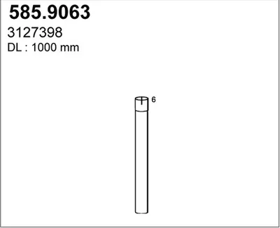 Tubo de escape ASSO 585.9063