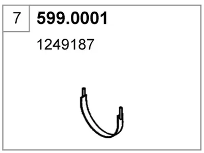 Juego de montaje, silenciador ASSO 599.0001