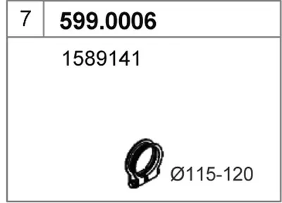 Juego de montaje, silenciador ASSO 599.0006