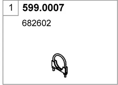 Juego de montaje, silenciador ASSO 599.0007