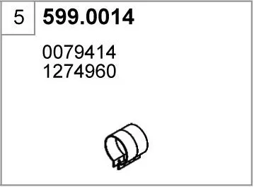 Juego de montaje, silenciador ASSO 599.0014