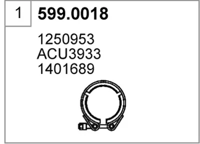 Juego de montaje, silenciador ASSO 599.0018