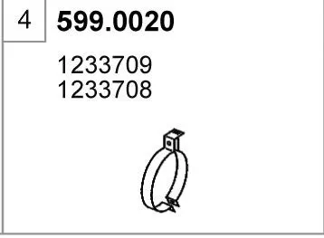 Juego de montaje, silenciador ASSO 599.0020
