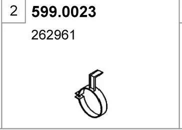Juego de montaje, silenciador ASSO 599.0023