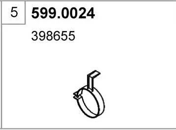 Juego de montaje, silenciador ASSO 599.0024