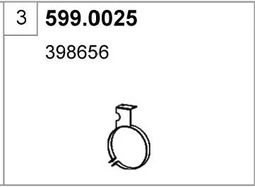 Juego de montaje, silenciador ASSO 599.0025