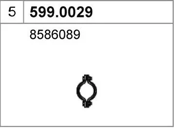 Juego de montaje, silenciador ASSO 599.0029