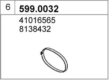 Juego de montaje, silenciador ASSO 599.0032
